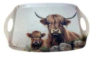 Tea Tray Highland Cow