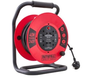 Faithfull 40m Heavy Duty Cable Reel